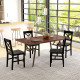 Wooden Dining Chairs Set of 4, Kitchen Chairs with Cross Back, Solid Structure for Living Room and Dining Room, Black