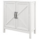Sideboard Buffet, Kitchen Storage Cabinet with Barn Door and Adjustable Shelves, Storage Pantry, White Wood Grain