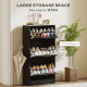 Modern Shoe Storage with 3 Flip Drawers and Adjustable Shelves, Shoe Cabinet Organizer for 12-18 Pairs of Shoes, Black