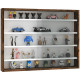 5-Tier Display Cabinet, Shot Glass Display Case, Glass Curio Cabinet with 2 Glass Doors and 4 Adjustable Shelves, Brown