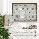 5-Tier Display Cabinet, Shot Glass Display Case, Glass Curio Cabinet with 2 Glass Doors and 4 Adjustable Shelves, Brown
