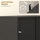Tilt-Out Laundry Storage Cabinet, Modern Laundry Hamper with 2 Compartments for Bathroom Washroom, Black