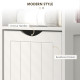 Narrow Bathroom Storage Cabinet, Bathroom Cabinet with 2 Drawers & 3 Open Shelves, Slim Bathroom Floor Cabinet, White