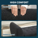 Upholstered Storage Bench with Arms, Modern Ottoman Bench for Bedroom, Entryway, and Living Room, Black