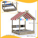 Outdoor Wooden Sandbox with Cover for 3-7 Years Old, Backyard, Grey