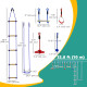 Qaba 32.8' Ninja Warrior Obstacle Course for Kids 3-6 Years, with Swing, Monkey Bars, Climbing Ladder, Gym Rings, Blue