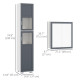 Bathroom Storage Cabinet Set, Wall Mounted Medicine Cabinet, Bathroom Cabinet with Adjustable Shelves, White & Grey