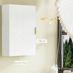 2-Piece Bathroom Storage Cabinet Set, Bathroom Cabinets with Adjustable Shelves, Free Standing, Wall-Mounted, White