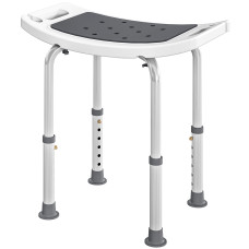 Height Adjustable Shower Chair Padded Bath Seat for Senior,