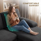 Sectional Sofa, U Shaped Couch with Double Chaise, Pillow-top Armrests and Spring Cushions, 2200lb Capacity, Dark Grey