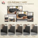 Sectional Sofa, Corduroy U Shaped Couch with Double Chaise and Spring Cushions, 2200lb Capacity, Dark Grey
