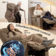 Power Recliner Chair with Massage, Electric Lift Chair for Elderly with Side Pockets, Cup Holders, Remote, Brown