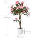 3FT Artificial Plant Pink Rose Floral in Pot, Fake Plant for Home Indoor Decor