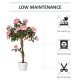 3FT Artificial Plant Pink Rose Floral in Pot, Fake Plant for Home Indoor Decor