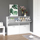 Flip Down Shoe Rack, Multi Cabinet, Wooden Shoe Shelf, Entryway, 4 Drawer Organizer, Freestanding Unit, White