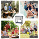 80 Quart Rolling Cooler Cart Ice Beer Beverage Cooling Bin for Outdoor Party, 35.4