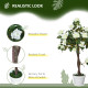 3FT Artificial Plant White Rose Floral in Pot, Fake Plant for Home Indoor Decor
