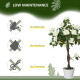 3FT Artificial Plant White Rose Floral in Pot, Fake Plant for Home Indoor Decor