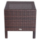 Set of 3 Wicker Nesting Tables Patio Rattan Snack End Side Tables Hand Woven All Weather Garden Outdoor Home Furniture Brown