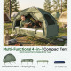 Hiking Tent Camping Bed Cot Combo Portable w/ Sleep Bag Mattress