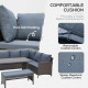 4 Piece Outdoor Patio Rattan Wicker Dining Table Bench Patio Furniture Sofa