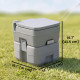 Portable Toilet for Adults, Travel Toilet with 2 Detachable Tanks, Camping Toilet for Trips, 5.3 Gallon (20L), Grey