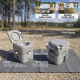 Portable Toilet for Adults, Travel Toilet with 2 Detachable Tanks, Camping Toilet for Trips, 5.3 Gallon (20L), Grey