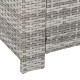 6 Pcs Patio Furniture Set, Rattan Outdoor Furniture Set with 3 Seater Sofa, Armchairs, Footstools and Table, Dark Grey