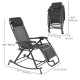 2 in 1 Adjustable Zero Gravity Reclining Lounge Chair Garden Recliner and Rocker Foldable Sun Lounger Napping Seat w/ Headrest & Tray Grey