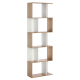 5-Tier Geometric Bookcase Display Shelf Storage Shelf Modern Room Divider Living Room Home Office Furniture, White