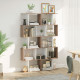 5-Tier Geometric Bookcase Display Shelf Storage Shelf Modern Room Divider Living Room Home Office Furniture, White