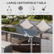 5 Pieces Wicker Patio Conversation Dining Furniture Set with Cushions, Table and Ottomans, Cream White