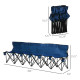 6 Seat Folding Camping Chair with Cup Holder and Carrying Case for Camping, Picnic, Sports Events, Blue
