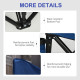 6 Seat Folding Camping Chair with Cup Holder and Carrying Case for Camping, Picnic, Sports Events, Blue
