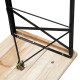 3 Pieces Folding Picnic Table Set, Portable Folding Picnic Table and Benches with Steel Frame for Garden, Park, Natural Wood