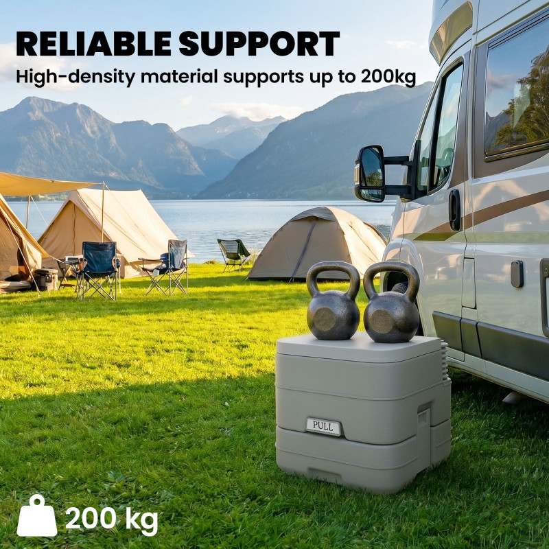 Outdoor Portable Travel Toilet Flushable Tank for Camping Boating Roadtripping 2.6 Gallon (10L)