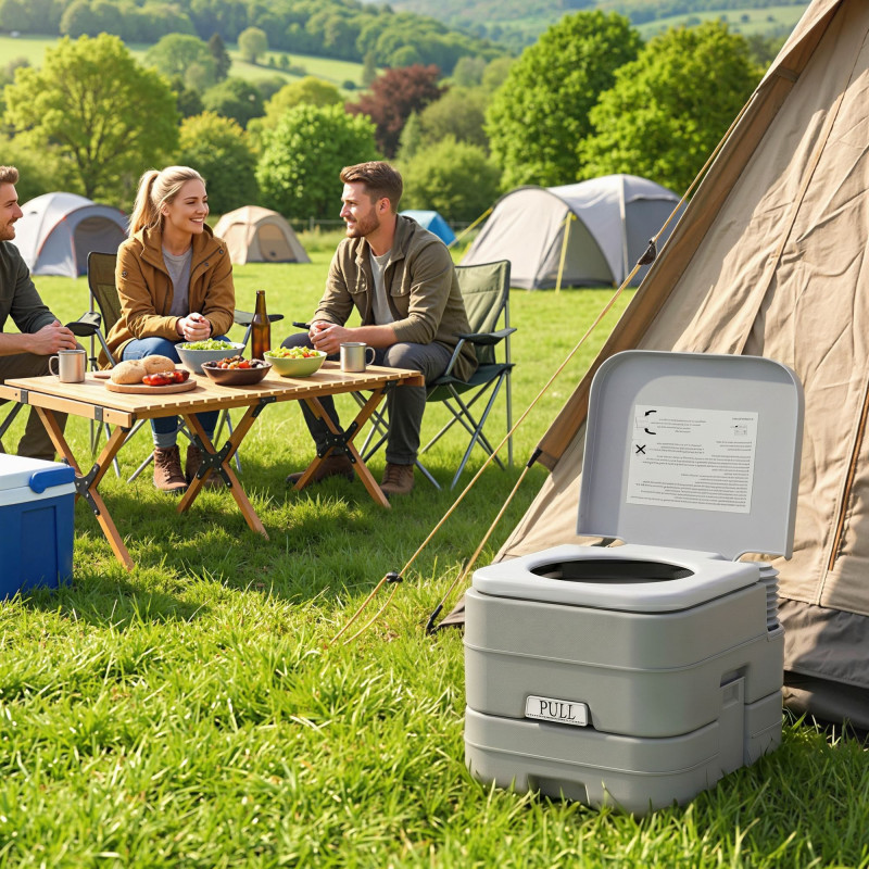 Outdoor Portable Travel Toilet Flushable Tank for Camping Boating Roadtripping 2.6 Gallon (10L)