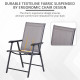 4-Piece Folding Chair Set for Relaxing on Patio Balcony Garden, Comfortable Outdoor Furniture with Armrests, Grey