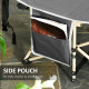 Folding Camping Cot for Adults with Carry Bag, Side Pocket, Outdoor Portable Sleeping Bed for Travel Camp Vocation, Grey