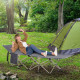 Folding Camping Cot for Adults with Carry Bag, Side Pocket, Outdoor Portable Sleeping Bed for Travel Camp Vocation, Grey
