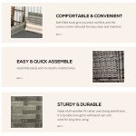 3-Seater Wicker Sofa, PE Rattan Outdoor Couch Conversation Furniture with Removable Cushions for Patio, Garden, Grey