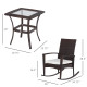 3 Pieces Patio Wicker Rocking Chair Set,  Outdoor PE Rattan Bistro Set Conversation Rocker Set with 2 Chairs 1 Coffee Table for Backyard, Deck, Poolside, Cream White
