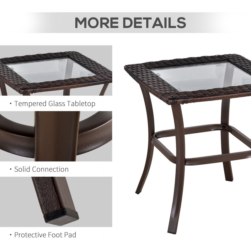 3 Pieces Patio Wicker Rocking Chair Set,  Outdoor PE Rattan Bistro Set Conversation Rocker Set with 2 Chairs 1 Coffee Table for Backyard, Deck, Poolside, Cream White