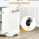 Kitchen Island on Wheels with Stainless Steel Top, Spice Rack, Drawers, Rolling Bar Cart with Storage, White