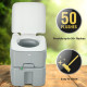 Outdoor Portable Travel Toilet Flushable Tank with Level Indicator  3 Way Pistol for Camping Boating Roadtripping 5.3 Gallon (20L)