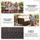 3-Seater Wicker Sofa, PE Rattan Outdoor Couch Conversation Furniture with Removable Cushions for Patio, Garden, Brown