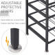 9-Tier Metal Wine Bottle Rack 54 Bottles Freestanding Wine Storage Holder Home Bar Wine Display Stand Cellar Bottle Organizer Black