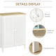 Storage Cabinet with Doors, Cupboard Organization with 2 Adjustable Shelves, Storage Solution for Living Room, Bathroom