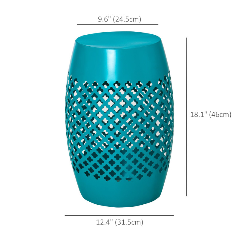 Steel Patio End Table for Indoor Outdoor