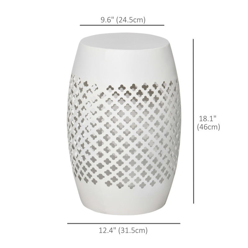 Steel Patio End Table for Indoor Outdoor